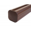 Poteau en aluminium Sarthe clôture WPC, poteau pilier, système enfichable ~ 98cm, brun