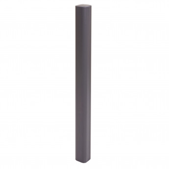 Poteau en aluminium Sarthe clôture WPC, poteau pilier, système enfichable ~ 98cm, gris
