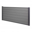 Poteau en aluminium Sarthe clôture WPC, poteau pilier, système enfichable ~ 98cm, gris