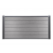 Brise-vue en WPC Sarthe, clôture brise-vent, poteaux WPC - élément de base bas, 1.95m gris