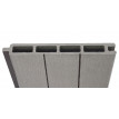 Brise-vue en WPC Sarthe, clôture brise-vent, poteaux WPC - élément de base bas, 1.95m gris