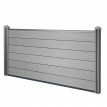 Poteau WPC Sarthe-Clôture WPC, poteau pilier, système enfichable - 98cm, gris