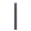 Poteau WPC Sarthe-Clôture WPC, poteau pilier, système enfichable - 98cm, gris