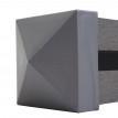 Poteau WPC Sarthe-Clôture WPC, poteau pilier, système enfichable - 98cm, gris