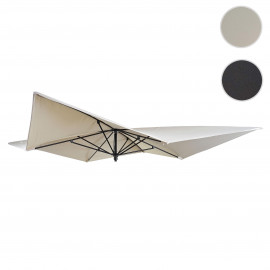 Toile pour parasol de luxe HWC-A37, toile de remplacement pour parasol, 3x3m (Ø4.24m) polyester - anthracite