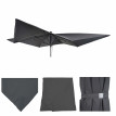 Toile pour parasol de luxe HWC-A37, toile de remplacement pour parasol, 3x3m (Ø4.24m) polyester - anthracite