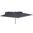 Toile pour parasol de luxe HWC-A37, toile de remplacement pour parasol, 3x3m (Ø4.24m) polyester - anthracite