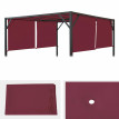 Couverture de remplacement pour toit de pergola Baia 4x4m - bordeaux