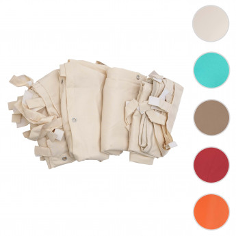 Jeu de 4 parois latérales pour pergola HWC-A22, parois latérales de remplacement, 3x3m polyester - terre-cuite