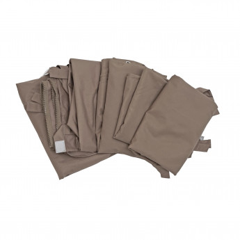 Jeu de 4 parois latérales pour pergola HWC-A22, parois latérales de remplacement, 3x3m polyester - taupe