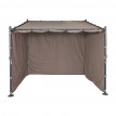 Jeu de 4 parois latérales pour pergola HWC-A22, parois latérales de remplacement, 3x3m polyester - taupe