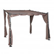 Jeu de 4 parois latérales pour pergola HWC-A22, parois latérales de remplacement, 3x3m polyester - taupe