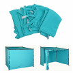 Jeu de 4 parois latérales pour pergola HWC-A22, parois latérales de remplacement 3x3m polyester - turquoise