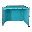 Jeu de 4 parois latérales pour pergola HWC-A22, parois latérales de remplacement 3x3m polyester - turquoise