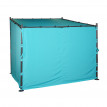 Jeu de 4 parois latérales pour pergola HWC-A22, parois latérales de remplacement 3x3m polyester - turquoise