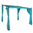 Jeu de 4 parois latérales pour pergola HWC-A22, parois latérales de remplacement 3x3m polyester - turquoise