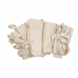 Jeu de 4 parois latérales pour pergola HWC-A22, parois latérales de remplacement, polyester 3x3m - crème