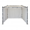 Jeu de 4 parois latérales pour pergola HWC-A22, parois latérales de remplacement, polyester 3x3m - crème