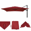 Toile pour parasol hotte de circulation HWC-A39, remplacement, 3x3m (Ø4,24m) polyester 2,8kg - bordeaux