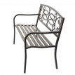 Banc de jardin HWC-F44, banc du parc, 2 places, acier thermolaqué - bronze vintage