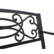 Banc de jardin HWC-F44, banc du parc, 2 places, acier thermolaqué - bronze vintage