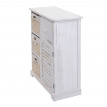 Commode HWC-H21, armoire à tiroirs, tiroir panier en bois massif 80x60x30cm - blanc miteux
