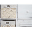 Commode HWC-H21, armoire à tiroirs, tiroir panier en bois massif 80x60x30cm - blanc miteux