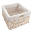 Commode HWC-H21, armoire à tiroirs, tiroir panier en bois massif 80x60x30cm - blanc miteux