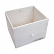 Commode HWC-H21, armoire à tiroirs, tiroir panier en bois massif 80x60x30cm - blanc miteux