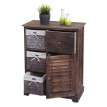 Commode HWC-H21, armoire à tiroirs, tiroir panier en bois massif 80x60x30cm - brun miteux