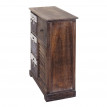 Commode HWC-H21, armoire à tiroirs, tiroir panier en bois massif 80x60x30cm - brun miteux