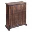 Commode HWC-H21, armoire à tiroirs, tiroir panier en bois massif 80x60x30cm - brun miteux