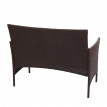 Banc de jardin Halden en polyrotin - marron tacheté, coussin noir