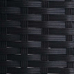 Banc de jardin Halden en polyrotin - noir, coussin terre cuite