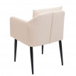 2x chaise de salle à manger HWC-H93, chaise de cuisine chaise longue - similicuir crème-beige