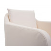 2x chaise de salle à manger HWC-H93, chaise de cuisine chaise longue - similicuir crème-beige