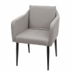 Chaise de salle à manger HWC-H93, chaise de cuisine chaise longue - similicuir taupe