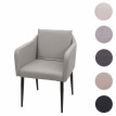 Chaise de salle à manger HWC-H93, chaise de cuisine chaise longue - similicuir taupe