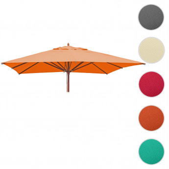Toile pour gastronomie parasol en bois HWC-C57, carré 3x3m polyester 3kg - gris clair