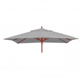 Toile pour gastronomie parasol en bois HWC-C57, carré 3x3m polyester 3kg - gris clair