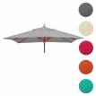 Toile pour gastronomie parasol en bois HWC-C57, carré 3x3m polyester 3kg - gris clair