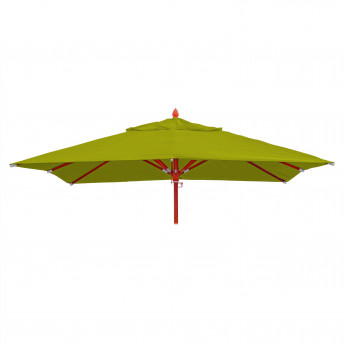 Toile pour gastronomie parasol en bois HWC-C57, carré 3x3m polyester 3kg - vert-lemon