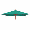 Toile pour gastronomie parasol en bois HWC-C57, carré 3x3m polyester 3kg - bleu-vert