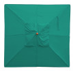 Toile pour gastronomie parasol en bois HWC-C57, carré 3x3m polyester 3kg - bleu-vert