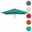 Toile pour gastronomie parasol en bois HWC-C57, carré 3x3m polyester 3kg - bleu-vert