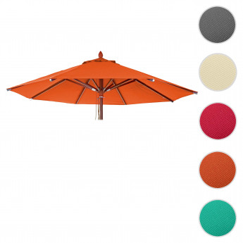 Toile pour parasol de gastronomie en bois HWC-C57, rond Ø4m polyester 3kg - anthracite