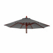 Toile pour parasol de gastronomie en bois HWC-C57, rond Ø4m polyester 3kg - anthracite