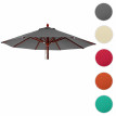 Toile pour parasol de gastronomie en bois HWC-C57, rond Ø4m polyester 3kg - anthracite