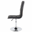 Chaise de salle à  manger HWC-C41, chaise de cuisine, pivotante et réglable en hauteur, similicuir - noir