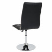 Chaise de salle à  manger HWC-C41, chaise de cuisine, pivotante et réglable en hauteur, similicuir - noir